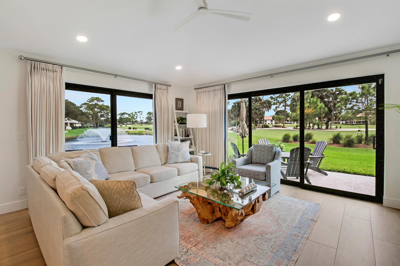 Huge wraparound patio.