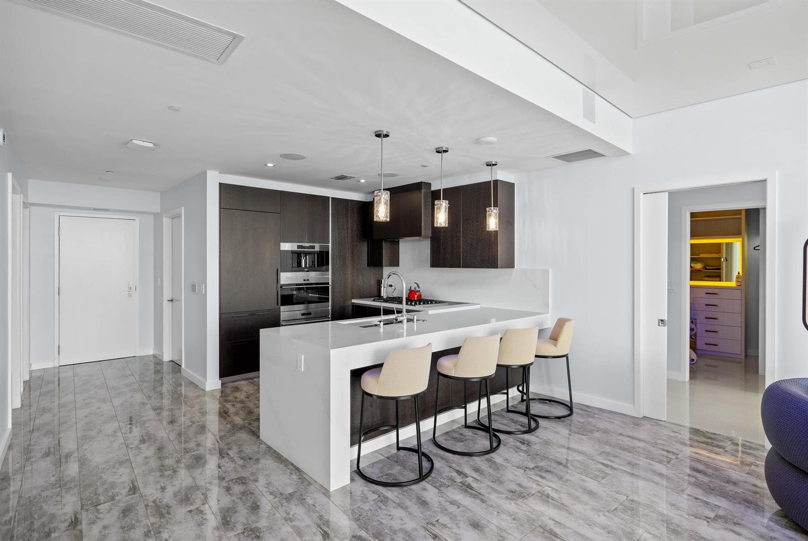 Kitchen with Ocean View