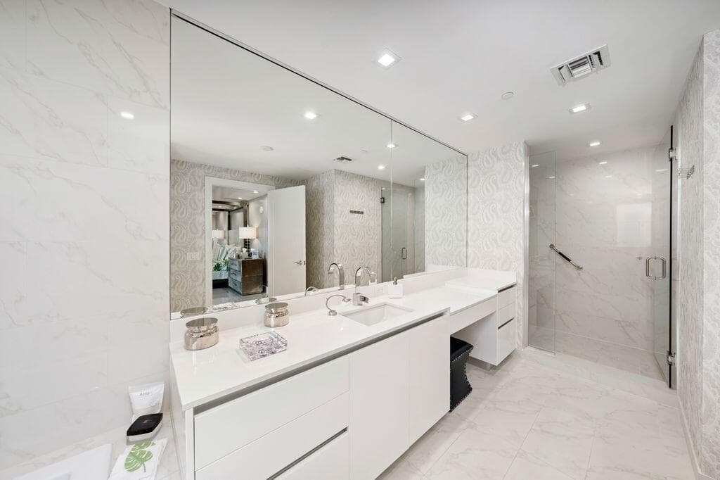 Her Primary Bath with Dressing Table