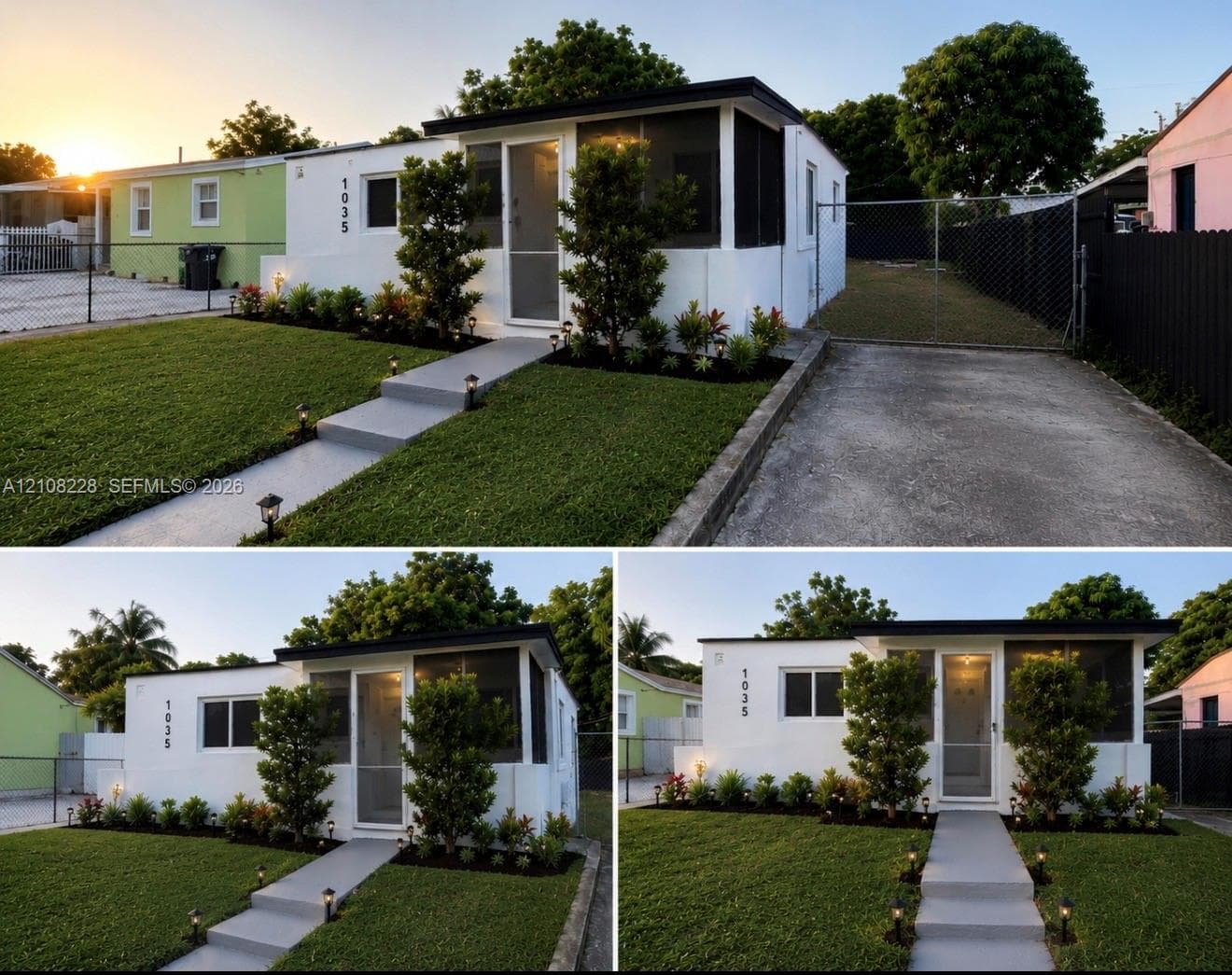 Property Exterior Documentation. Front elevation and grounds of the property