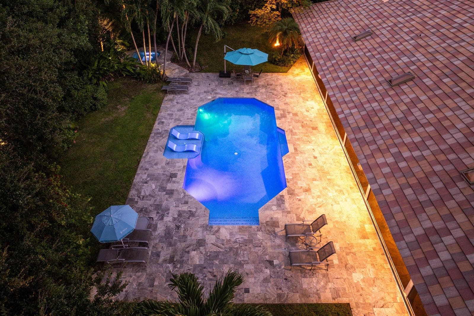 Twilight - Aerial Pool