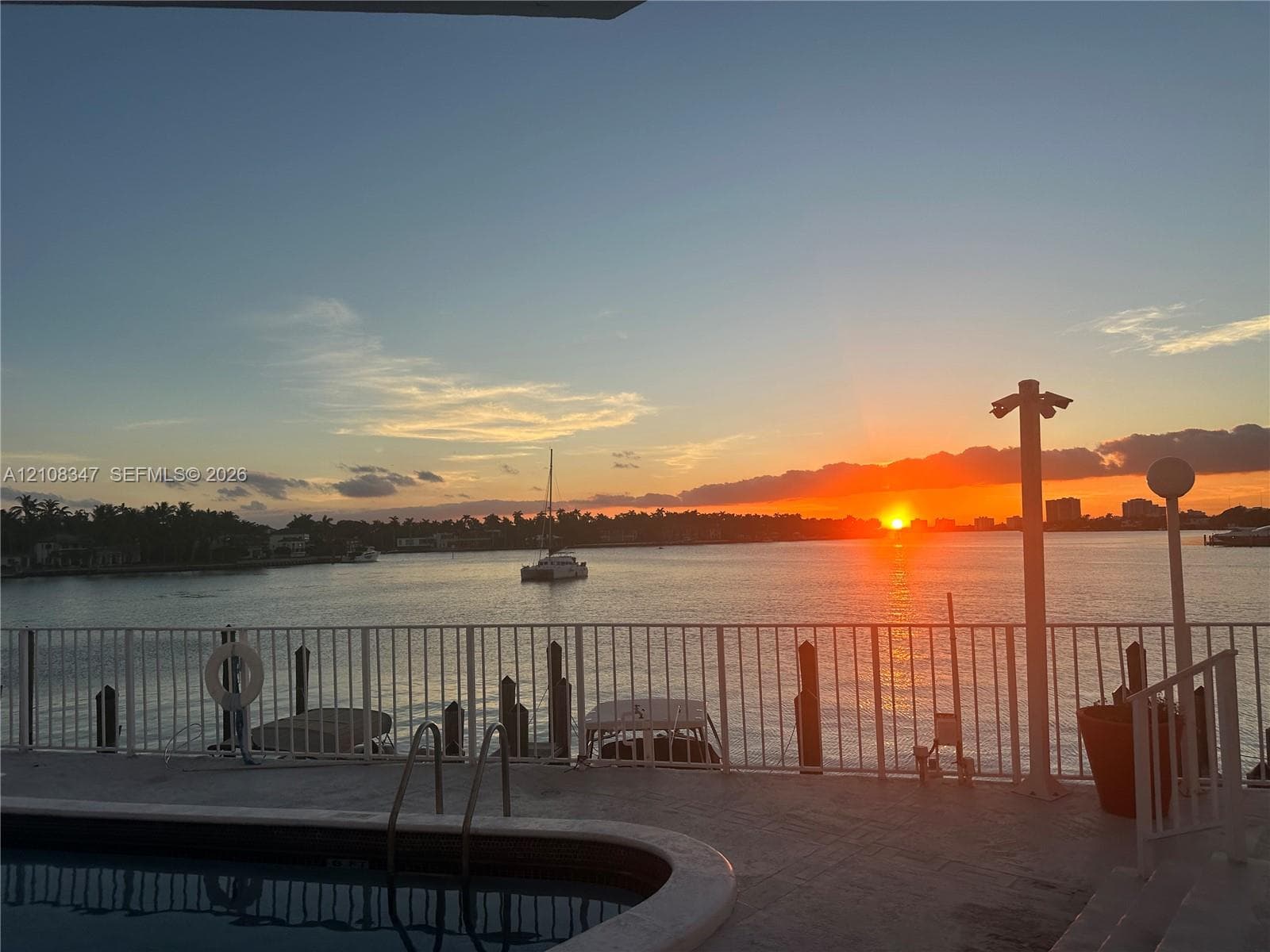 Waterfront pool deck