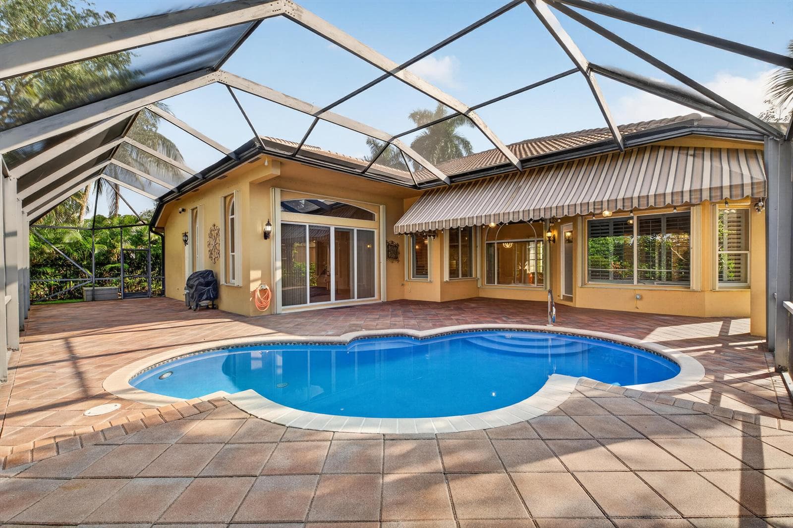 Screened in over extended pool