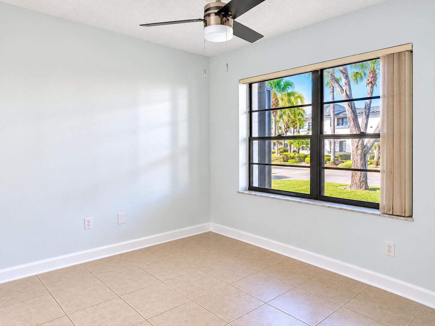 Bright Empty Room with Window View