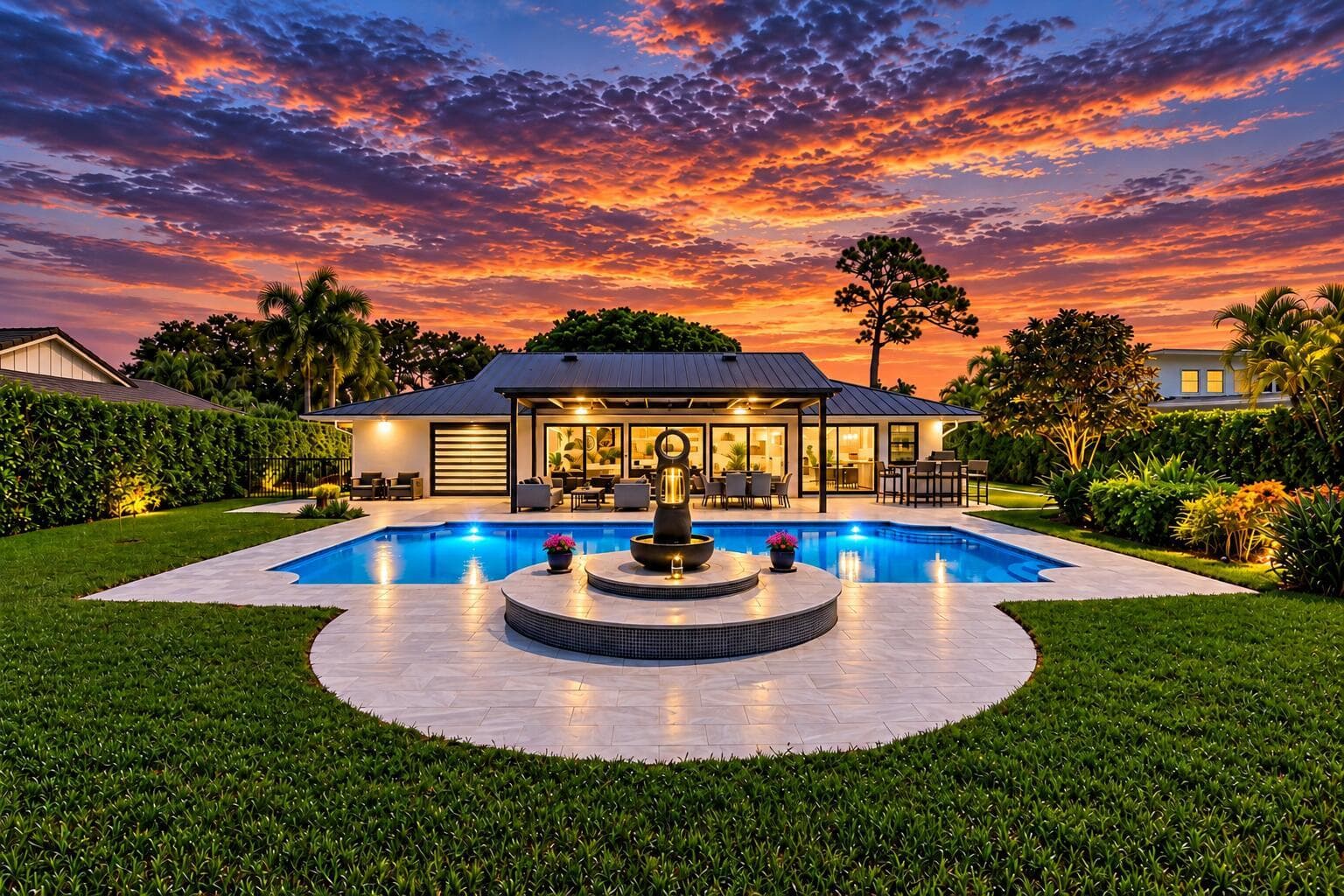 Night View House Rear