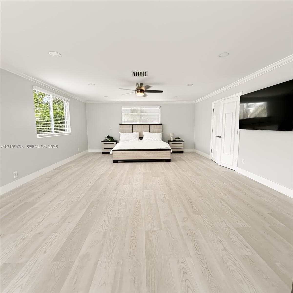 Spacious primary bedroom