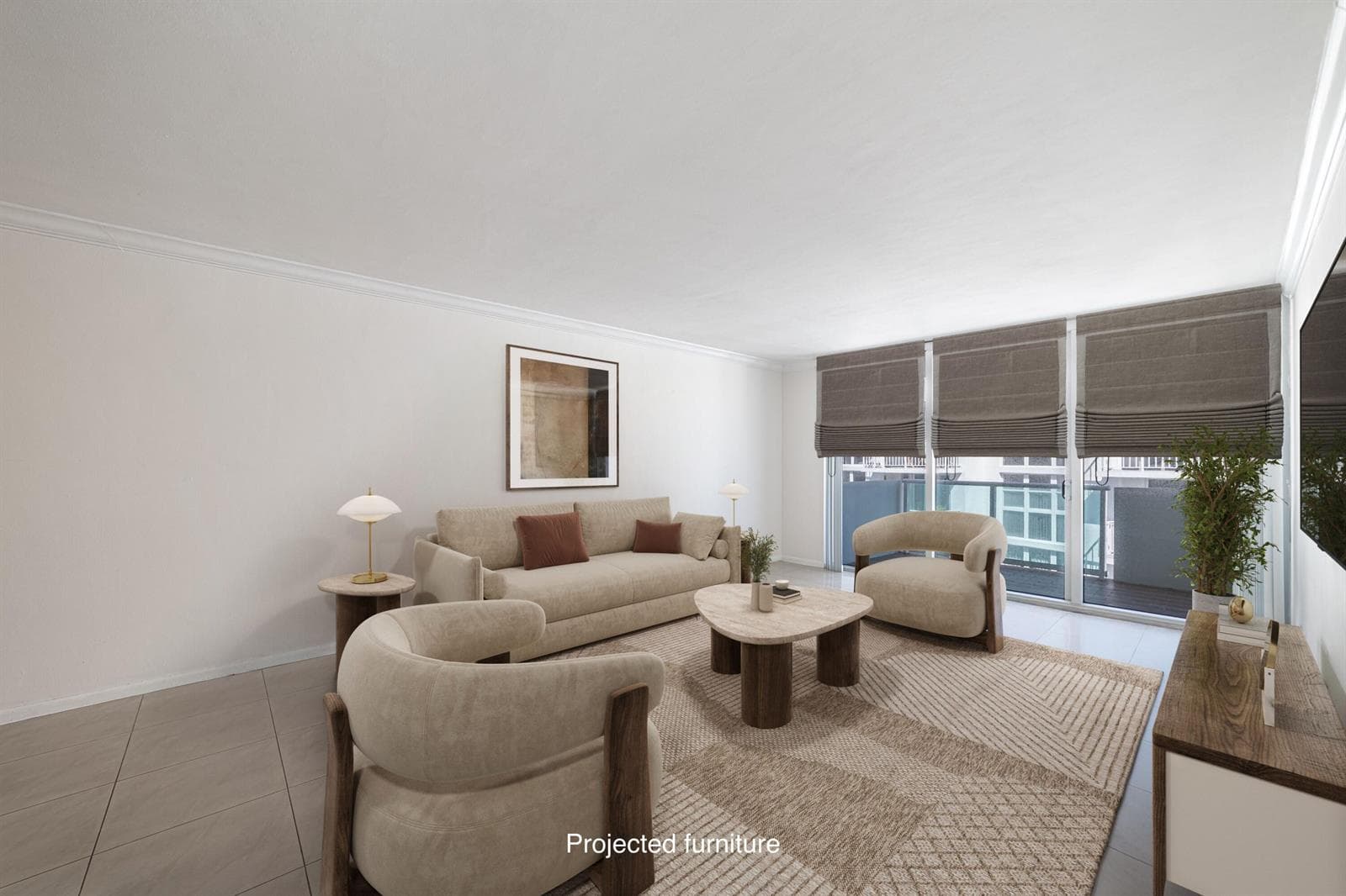 staged living room