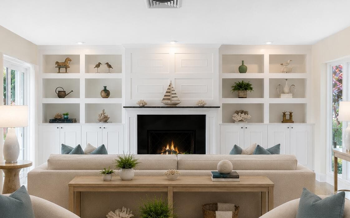 Fireplace Staging
