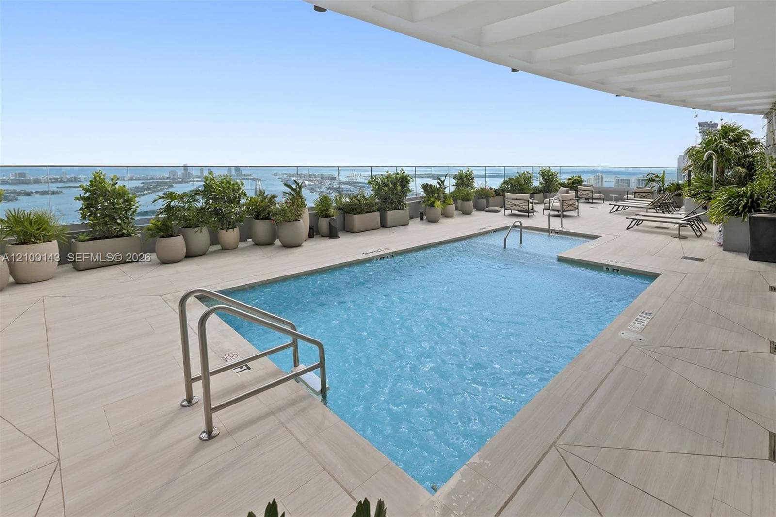 Rooftop swimming pool on the 56th floor