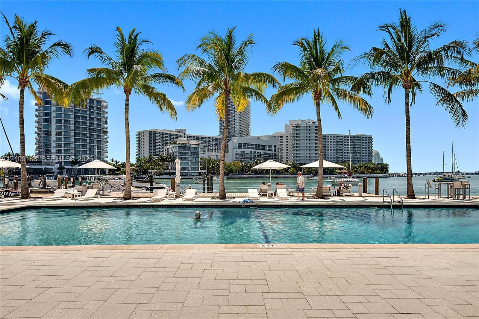 Bayside heated swimming pool