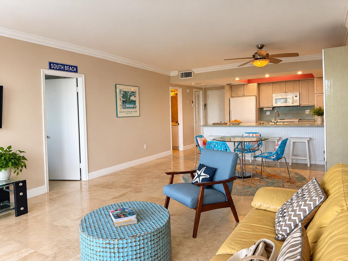 Coastal South Beach Living Space
