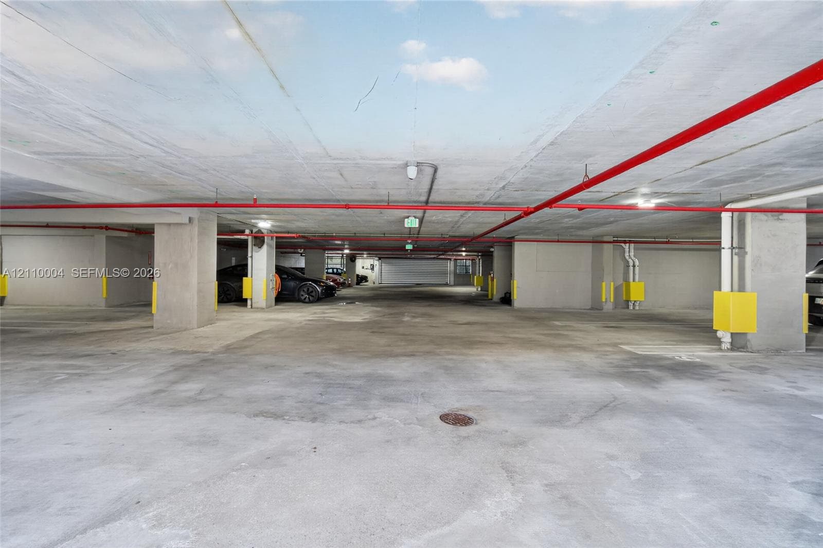 Covered parking garage
