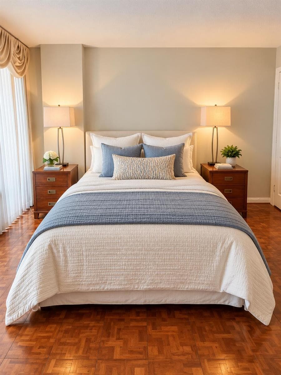 guest bedroom staged