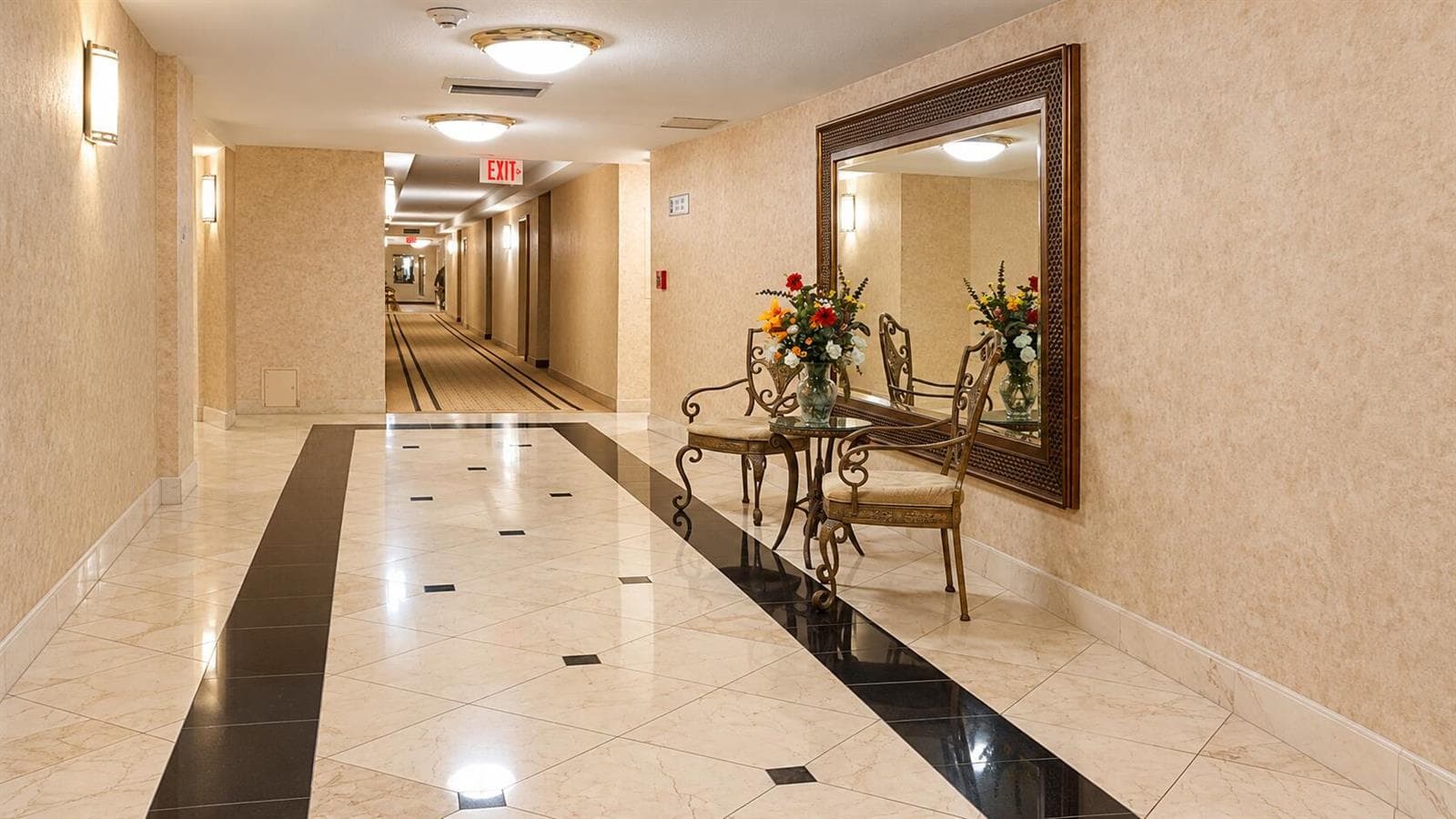 Elegant Marble Lobby Hallway