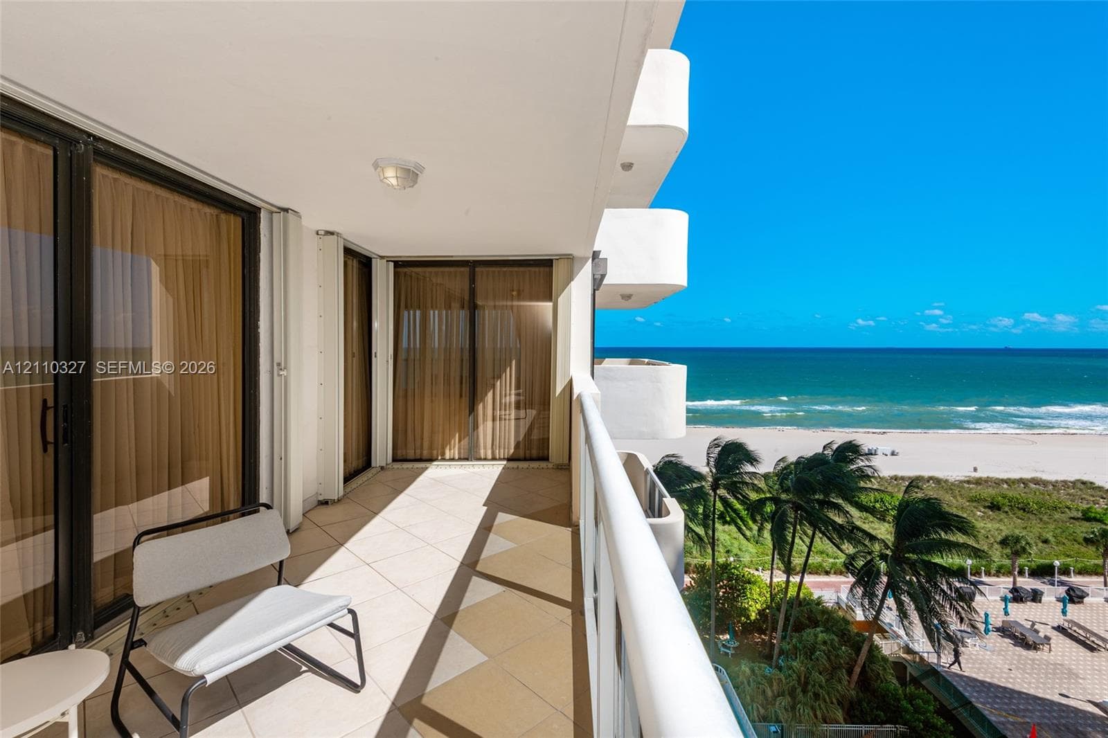 Second balcony off the dining room