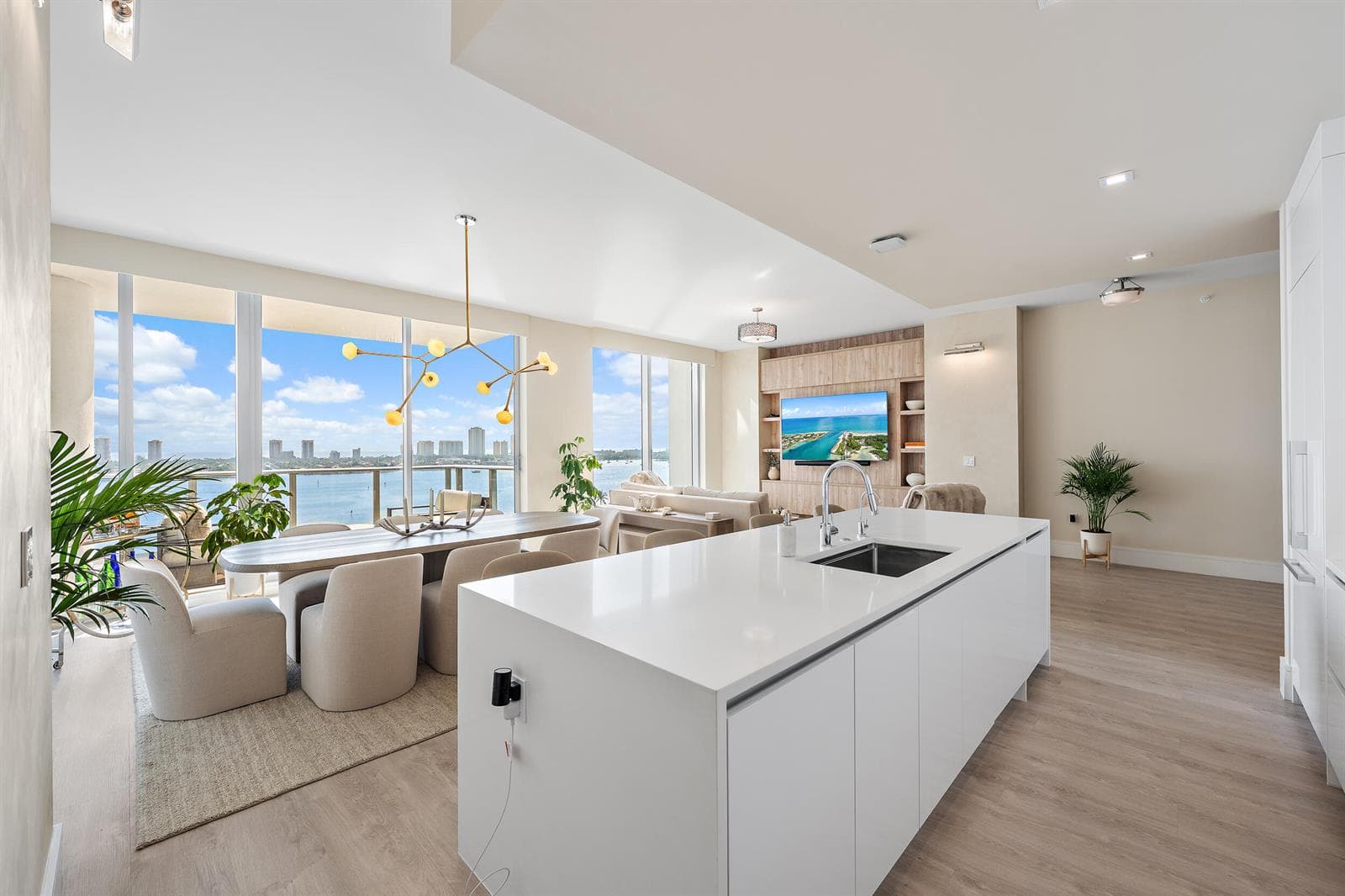 Kitchen, Dining, Living