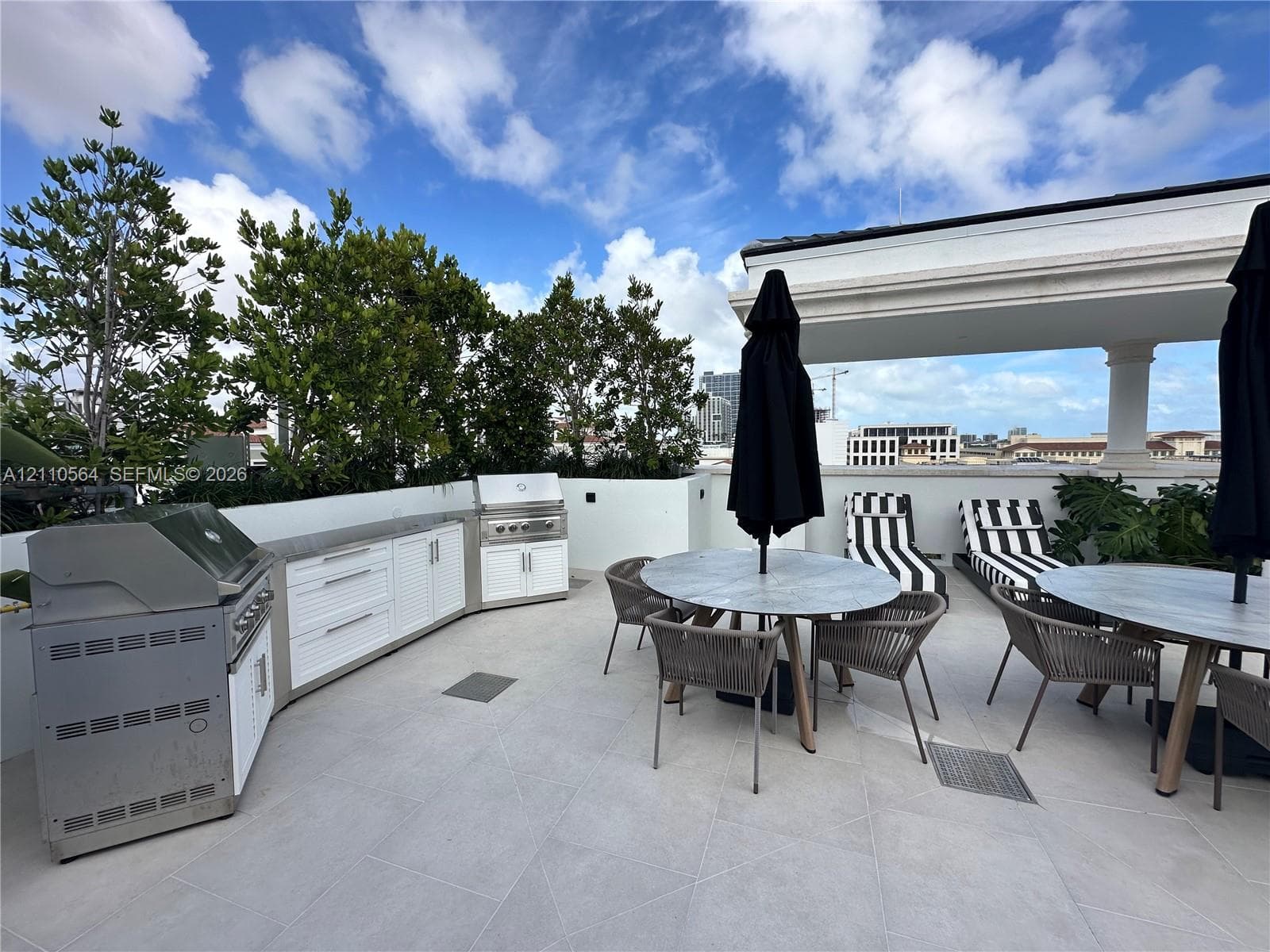Outdoor grilling area