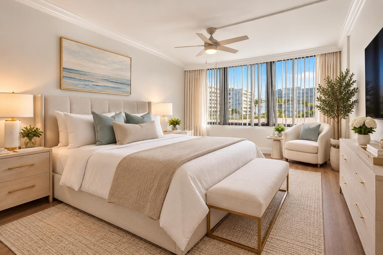 Coastal Luxe Bedroom Retreat