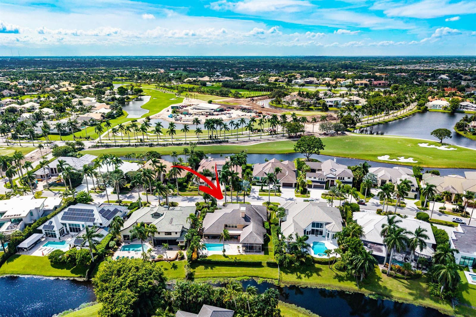 Aerial view of home