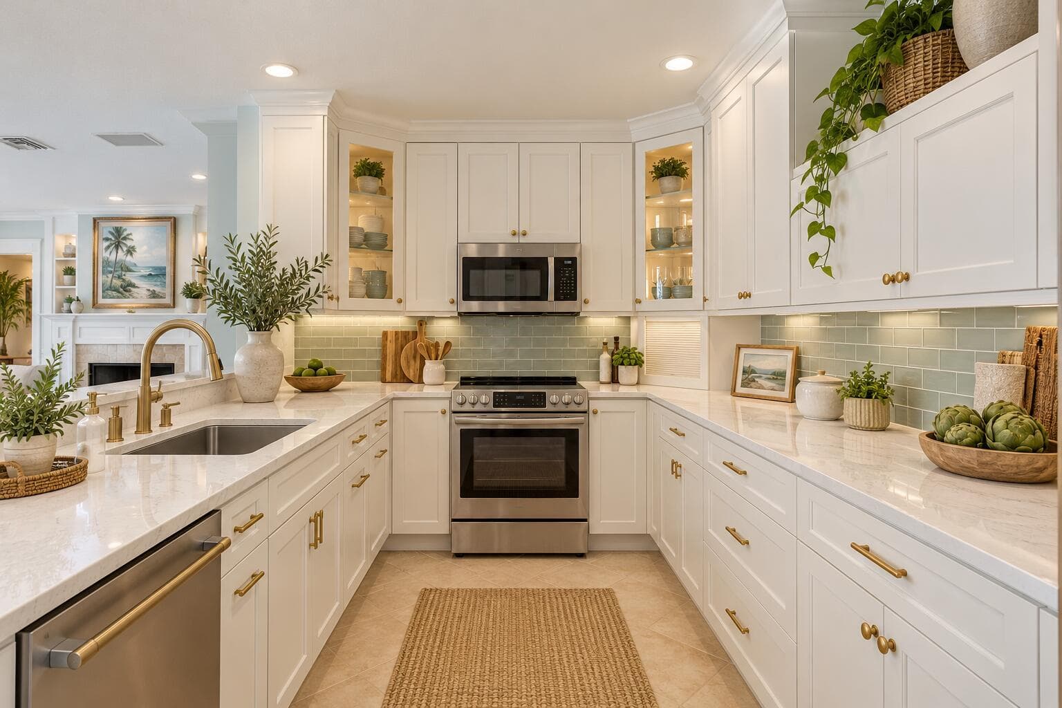 Elegant Coastal Kitchen