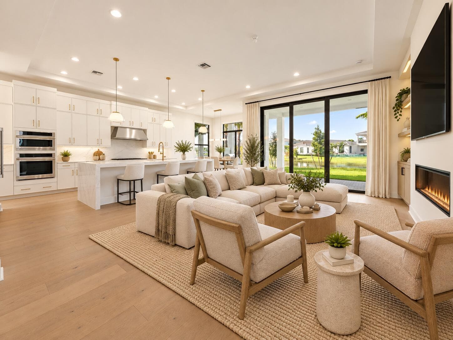 Warm Neutral Open-Plan Living Space