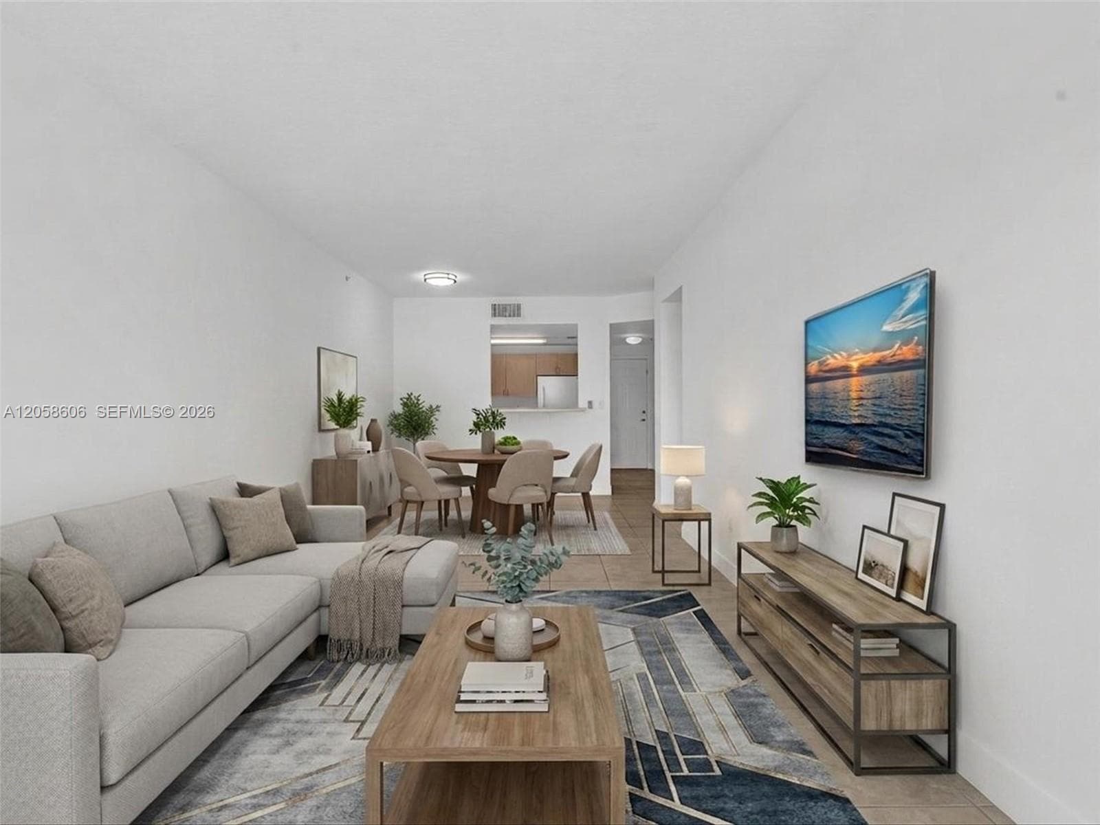 Living Room - **Virtual Staged photo** Douglas Grand Condo For Sale 50 MENORES AVE APT 518 CORAL GABLES, FL 33134